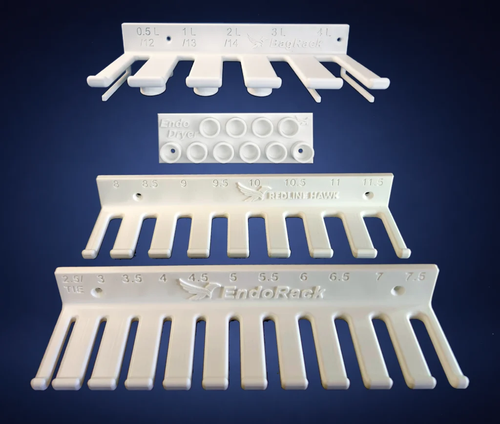 Ensemble de supports de rangement vétérinaires EndoRack Combo Line pour tubes endotrachéaux et accessoires d’anesthésie